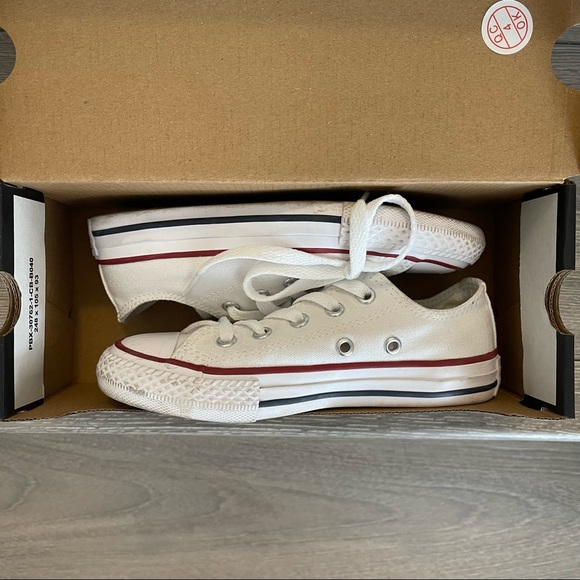 👟 🤍 White Converse Chuck Taylor All Star Sneakers Toddler Youth 11.5 / 17.5 cm - Picture 10 of 11